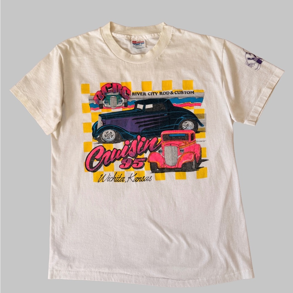 Hanes White Cruisin' 95 Graphic Tee